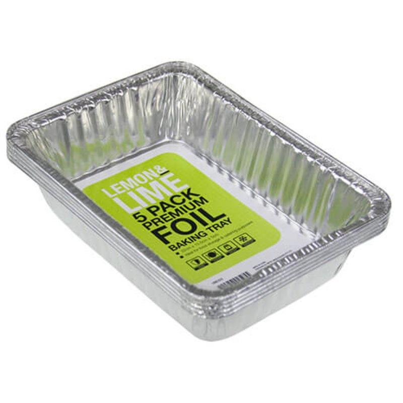 Buy Rect Aluminium Foil Container 22x15.5cm - 5 Pack - MyDeal