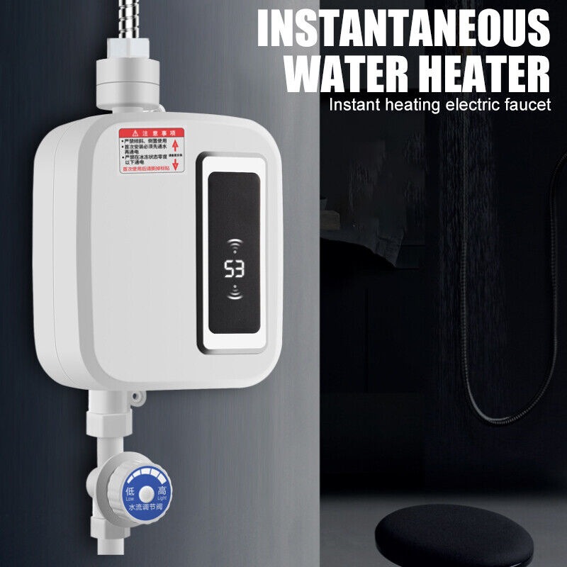 Buy 500W Electric Hot Water Heater System Tankless Instant Camping ...