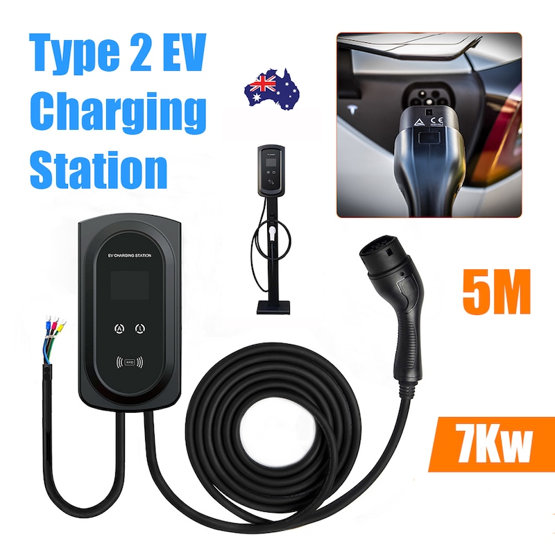 Buy 7kW 1 Phases EV Charging Station Touch Wallbox with App Control ...