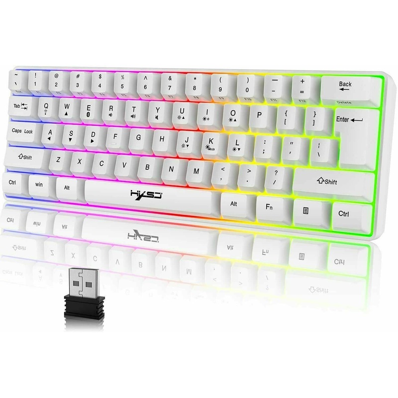 Buy AU Mini 61 Keys Gaming Keyboard 60 Dual Modes Wireless & Wired
