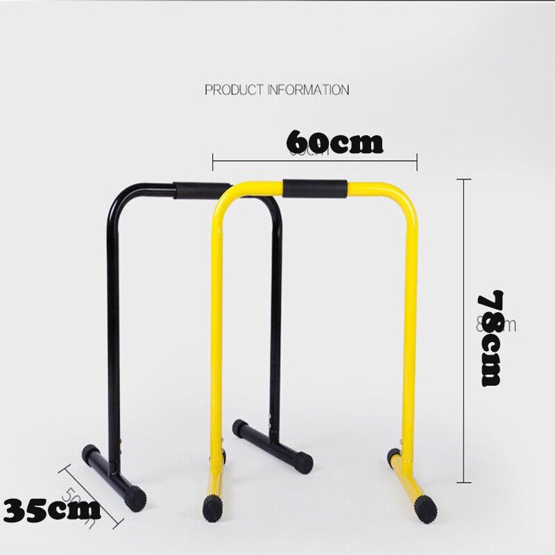Buy Chin Up Parallel Bar Dips Exercise Push Pullup Dip Station Strength Black 250kg MyDeal
