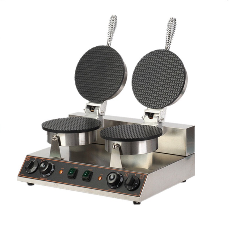 Buy Commercial Electric Doublehead Waffle Maker Ice Cream Cone Baker