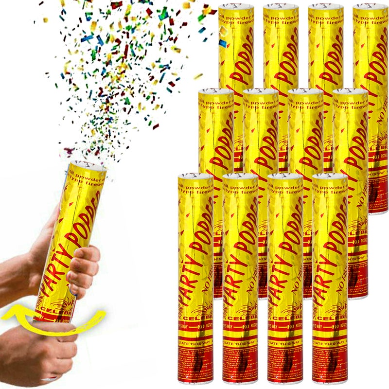 Buy 12pcs Twist Party Popper Confetti Cannons Streamer Party ...