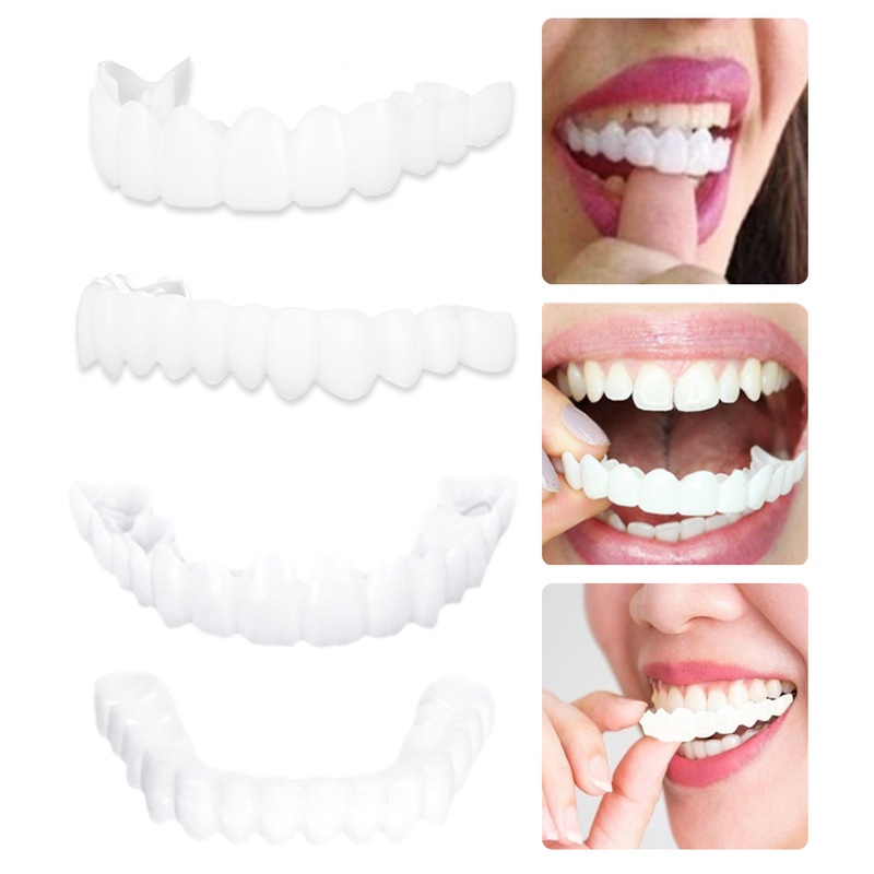 Buy Snap On Bottom /Upper Lower False TeethVeneers Dentures Fake Tooth