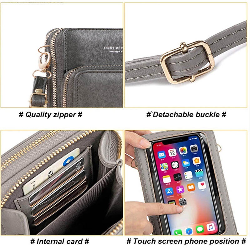 Buy Women Crossbody phone Purse Touch Screen Bag RFID Blocking Wallet