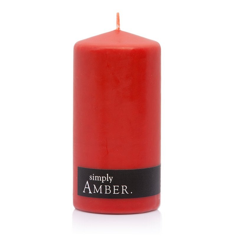 Buy Amber Pillar Candle MyDeal