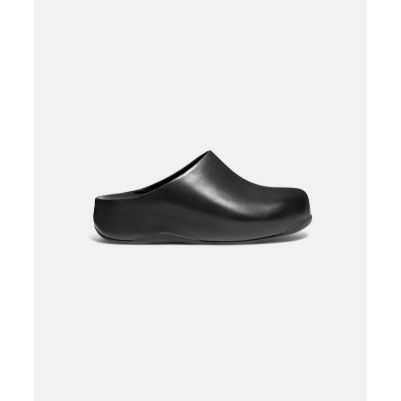 Buy FitFlop Shuv Leather Clogs Black - MyDeal