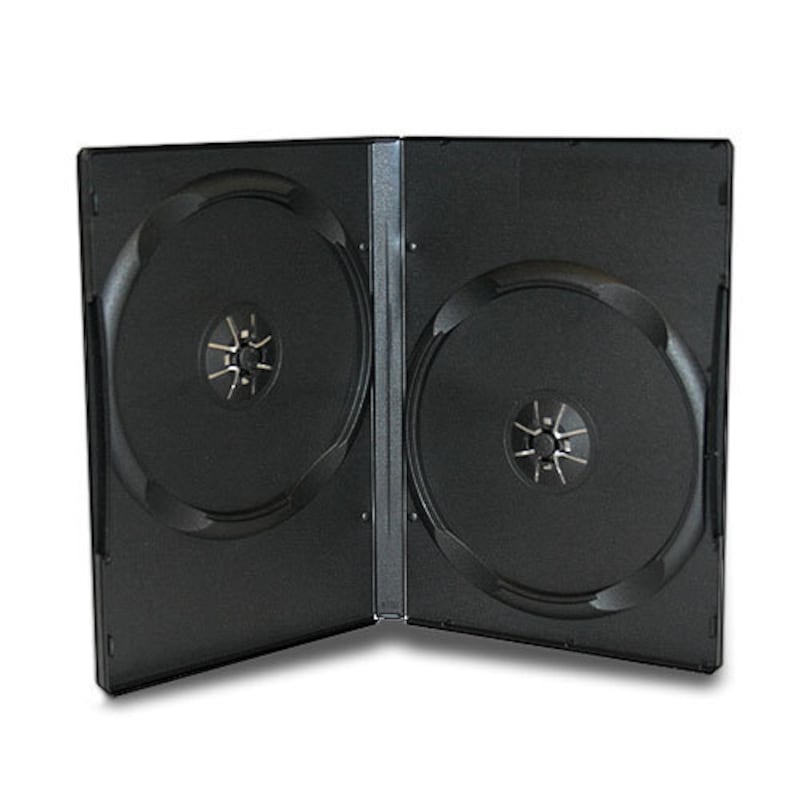 Buy Double Black 14mm Quality CD DVD Cover Cases - Standard Size DVD ...