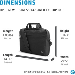 HP 14.1" Renew Sustainable Business Laptop Bag Case Briefcase Shoulder Strap