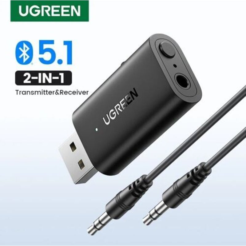Buy Ugreen 2 in 1 USB Bluetooth 5.1 Transmitter Receiver Audio Adapter AUX  3.5mm - MyDeal