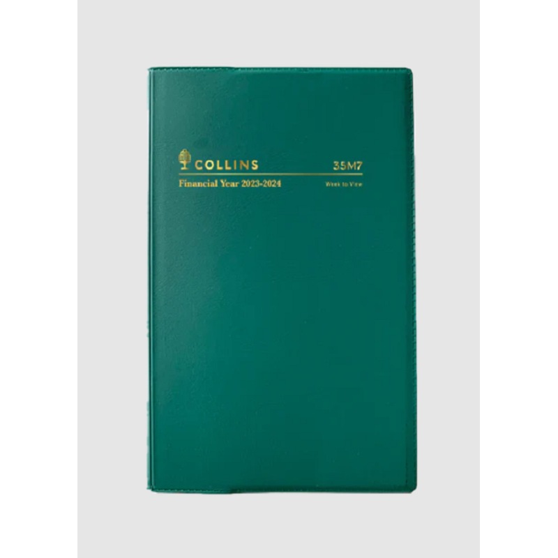 Buy 20232024 Financial Year Diary Collins B7R Week to View Green Vinyl