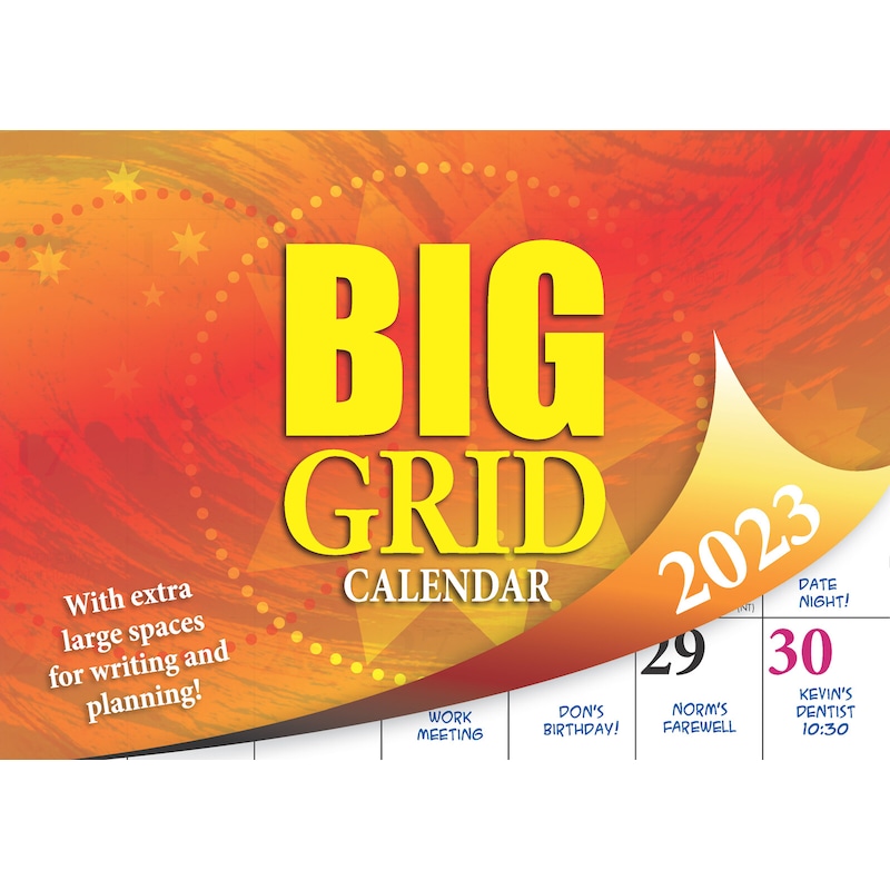 Buy 2023 Calendar Big Grid Big Print Wall by Bartel BP302 MyDeal