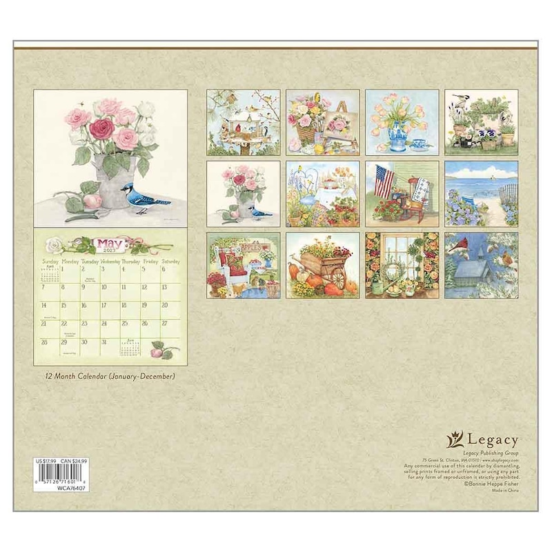 Buy 2025 Calendar Garden Path by Bonnie Heppe Fisher Legacy WCA76407