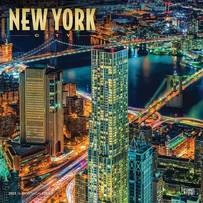 Buy 2023 Calendar New York City 16Month Square Wall, Browntrout MyDeal