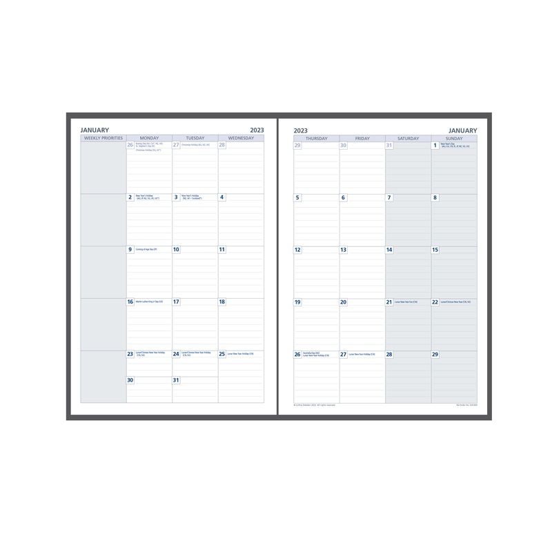 Buy 2023 Refill Debden DayPlanner A4 Month to View EX5300 MyDeal