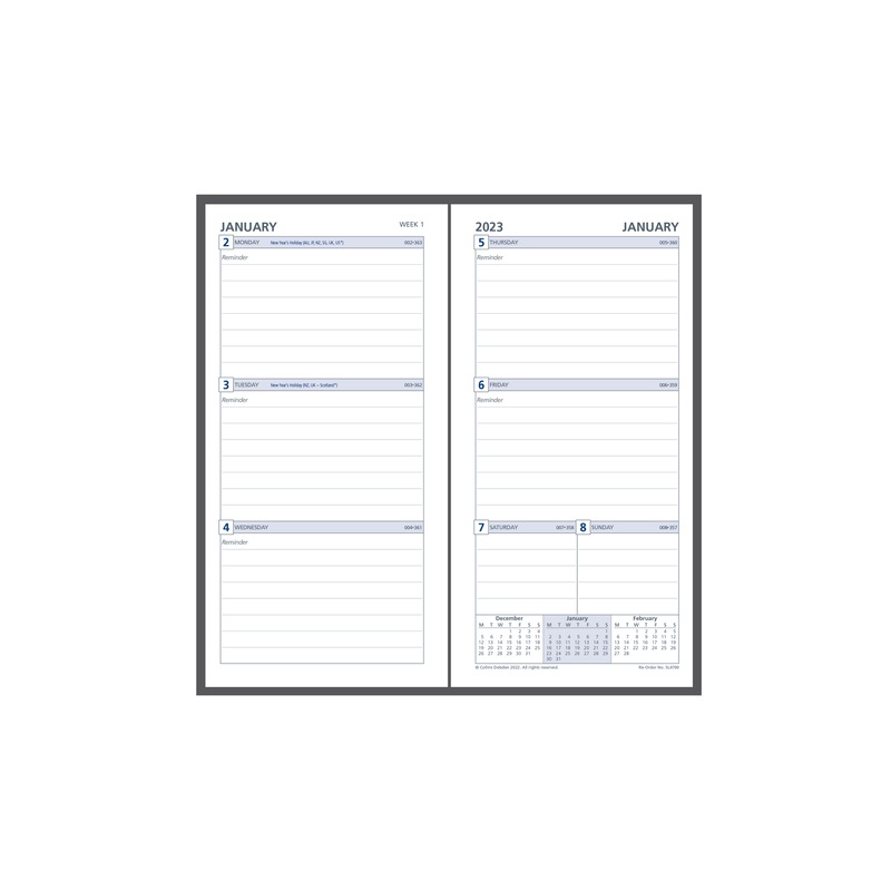 Buy 2023 Refill Debden DayPlanner Slim Week to View SL4700 - MyDeal