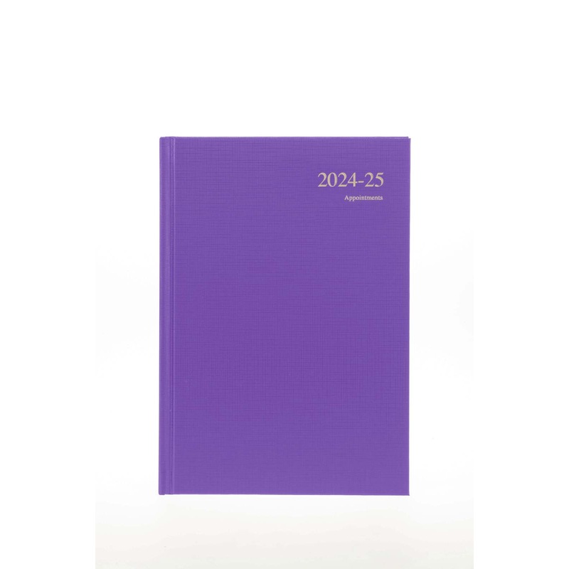 Buy 2024-2025 Fin Year Diary Collins Essential A4 Day to Page Purple w ...