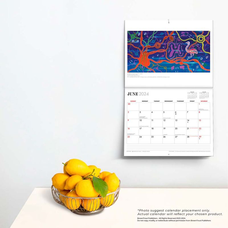 Buy 2024 Calendar Aboriginal Art Horizontal Wall Browntrout A03339