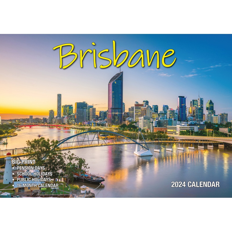 Buy 2024 Calendar Brisbane Big Print Wall by Bartel BP429 MyDeal