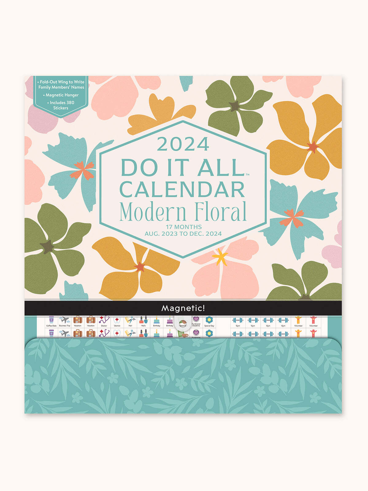 Buy 2024 Calendar Do It All Modern Floral Wall Orange Circle Studio