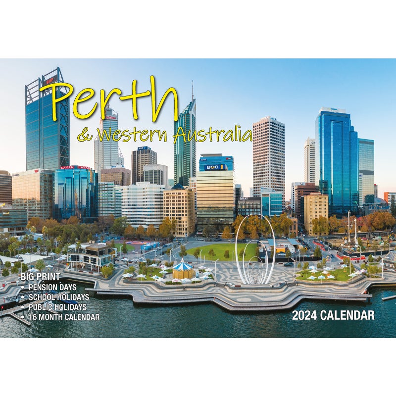 Buy 2024 Calendar Perth & Western Australia Big Print Wall by Bartel