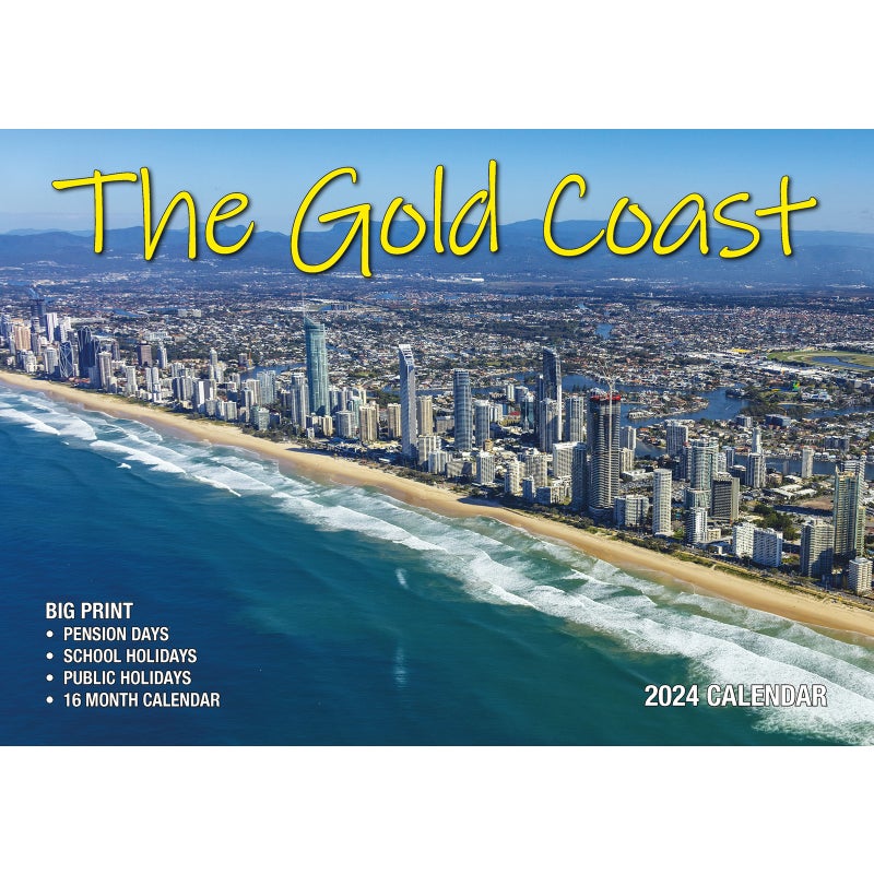 Buy 2024 Calendar The Gold Coast Big Print Wall by Bartel BP427 MyDeal
