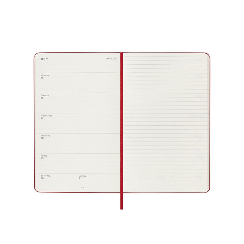 Moleskine 2024 Soft Cover Diary Weekly Notebook Large Scarlet Red