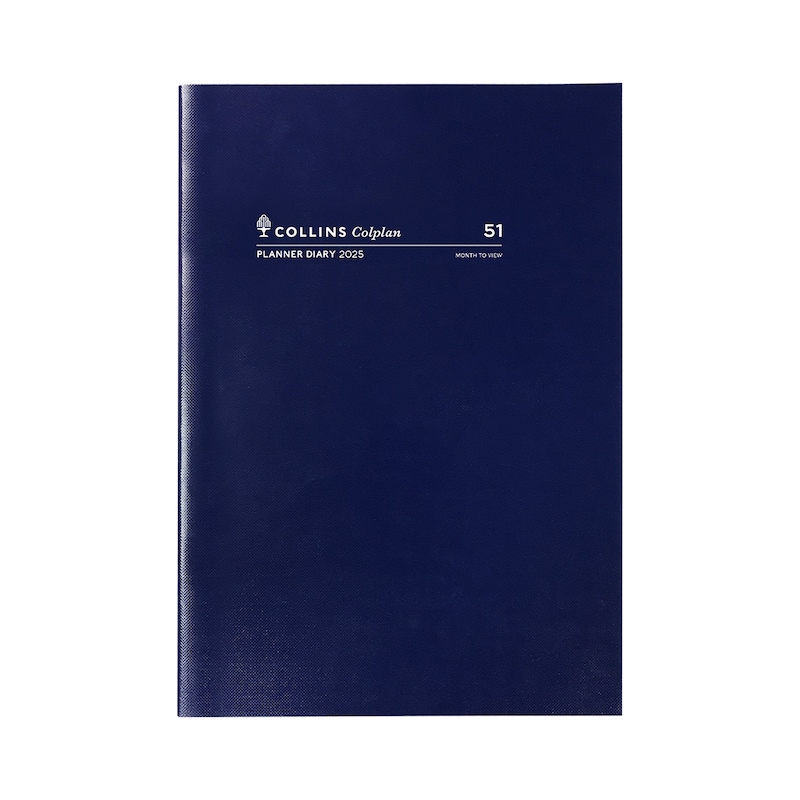 Buy 2025 Planner Diary Collins Colplan A4 Month to View Navy 51.C5925