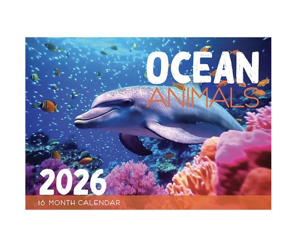 Buy 2026 Calendar Ocean Animals 16Month Horizontal Wall, Design Group