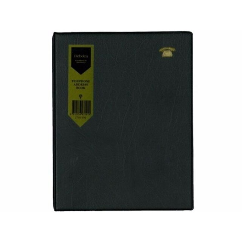 Buy Debden 3 Ring Binder Telephone Address Book Black PVC Cover 140 x