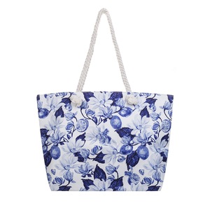 Fruit Pattern Blue Tote Bag with Spacious Design BS780