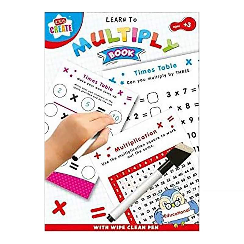 Buy Kids Create Wipe Clean Book Learn To Multiply Ages 5+ MyDeal