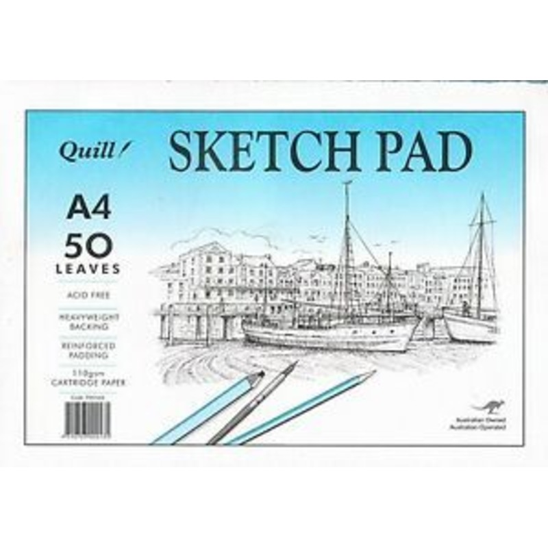 Buy Quill Cartridge Paper Sketch Pad A4 50 Sheets MyDeal