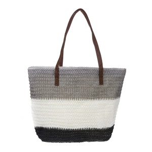Tri-Colour Black Tote Bag with Spacious Design BS712