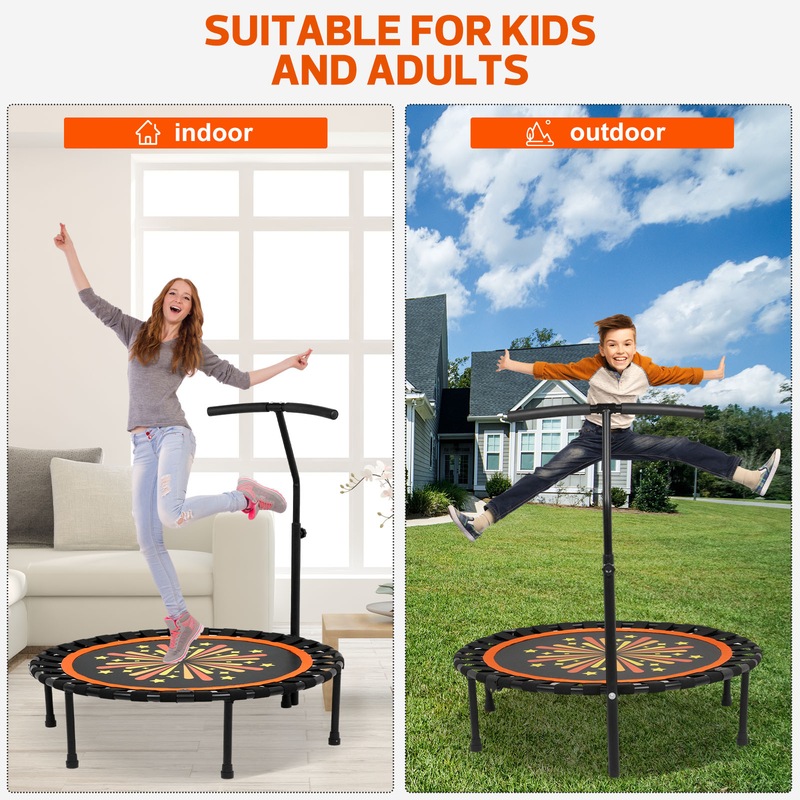 Buy 50" Foldable Rebounder Mini Trampoline with Adjustable Height