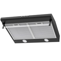 YOPOWER Convertible Visor Cooker Hood - 60cm Range Hood with 3-Speed Exhaust Fan, LED Lights, Triple-Layer Aluminum Filter, and 300m3/h Kitchen Ventilation