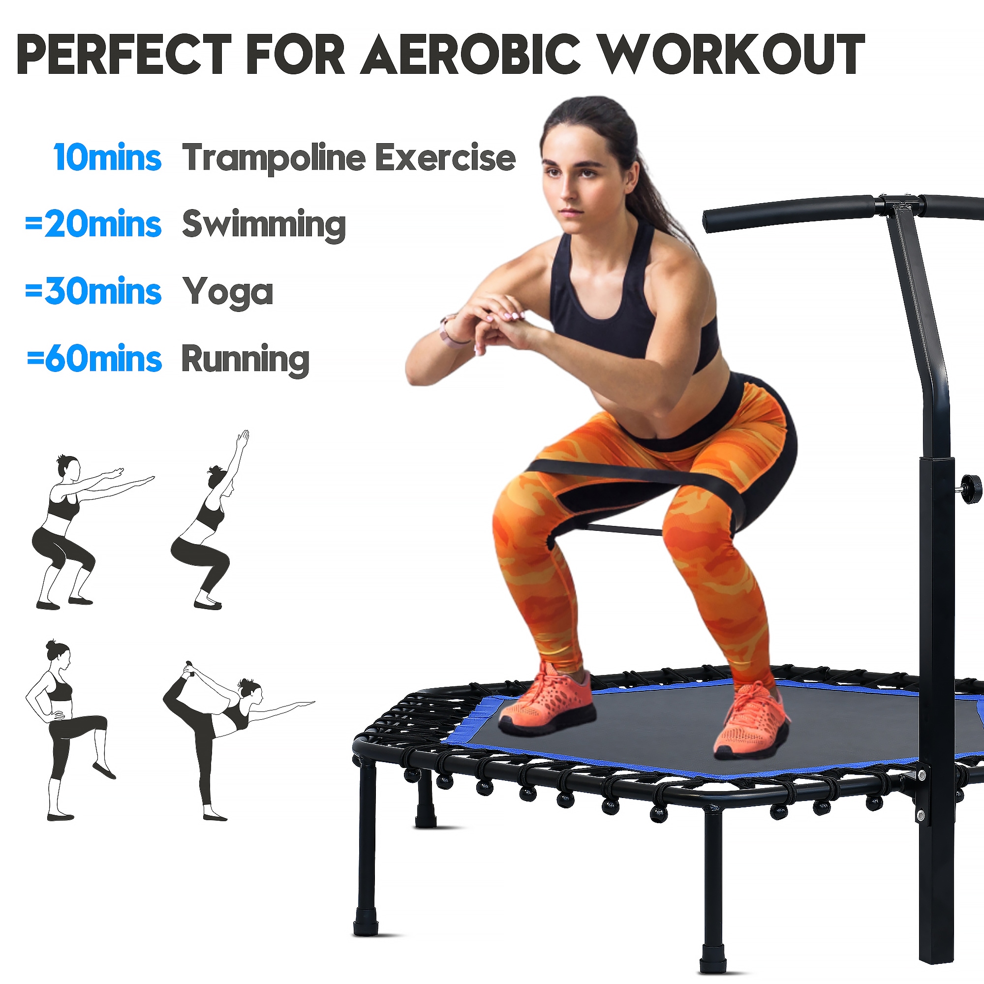 Indoor Trampoline Urban Rebounder Exercises For Seniors Jumping