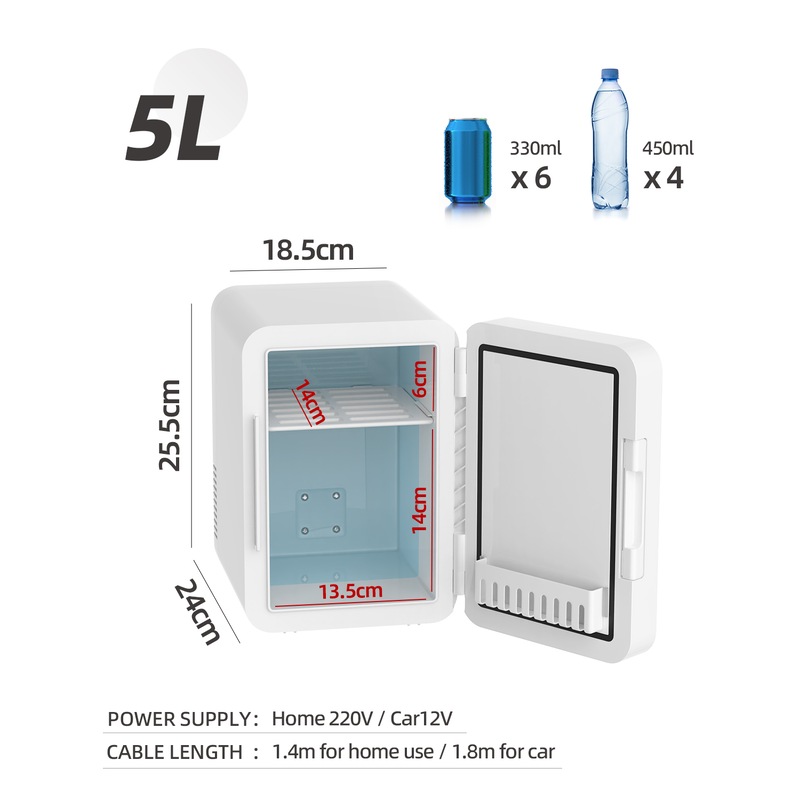 Buy YOPOWER 5l Mini Fridge and Personal Beauty Fridge White MyDeal
