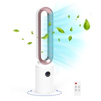 YOPOWER Bladeless Tower Fan Electric Cooler 2 In 1 Air Cool Sleep Timer Remote Control