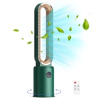 YOPOWER Bladeless Tower Fan 2 In 1 Electric Fan Sleep Timer Remote Control