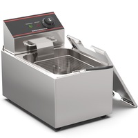 YOPOWER Deep Fryer,8L Electric Immersion Fryer pot,Countertop Fryers Cooker with Lid Adjustable Temp Easy Clean-2500W