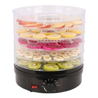 YOPOWER Food Dehydrator, 5 BPA-Free Adjustable Temperature Controls, Black