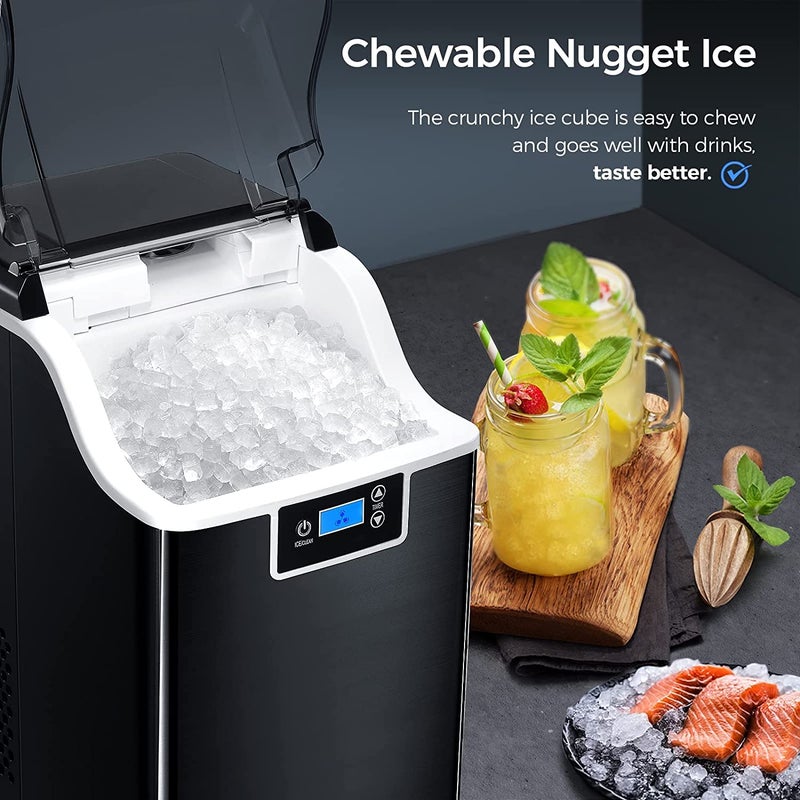 Nugget Ice Makers Countertop with Soft Chewable Pellet Ice, Pebble Ice  Maker Mac