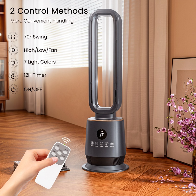 Buy Yopower Portable Space Heater, 2000W Electric Bladeless Tower Fan