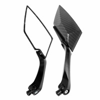 2X Motorcycle Bar End Mirrors Motorbike Scooter Rear View Mirror Universal Black
