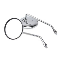 8mm Chrome Motorcycle Round Rear View Side Mirrors Kawasaki Honda Suzuki Scooter