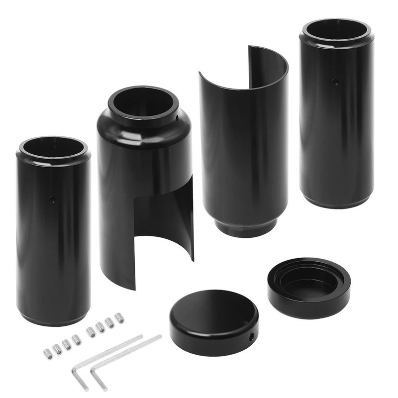 Buy Complete Upper Lower Fork Cover Tube Caps Black For Harley for Dyna