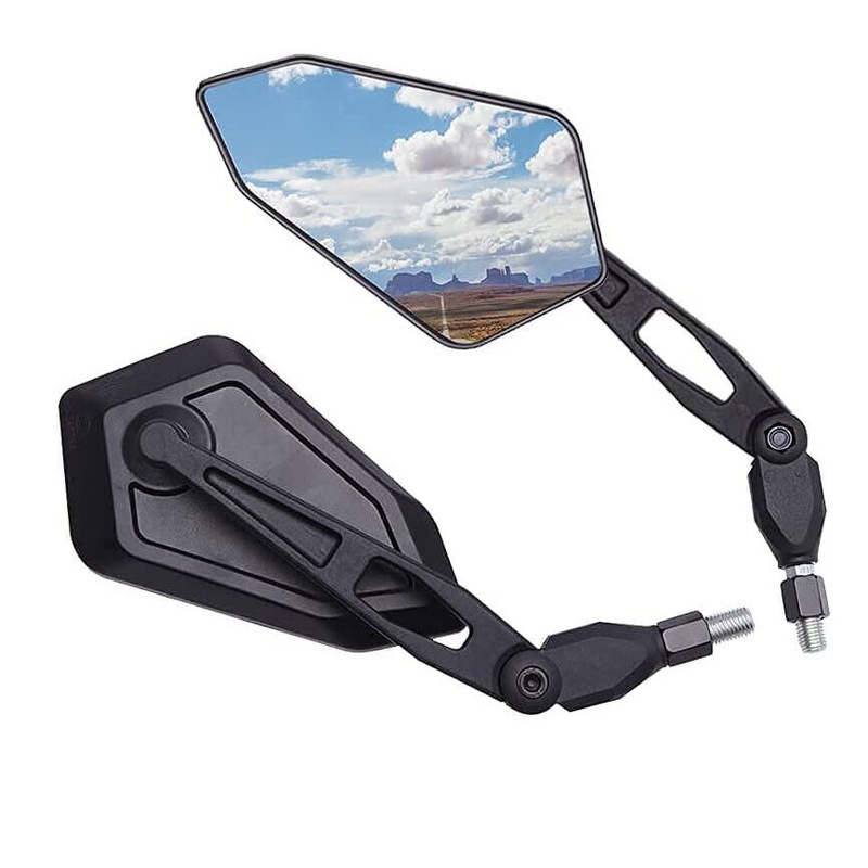 Buy Motorcycle Rear View Mirrors 10mm Arrow Black Handlebar Side Mirror ...