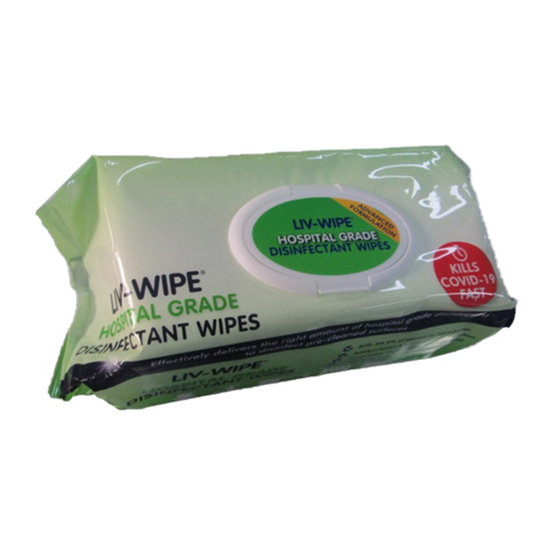 Buy Liv-Wipe Hospital Grade Sanitiser Disinfectant Wipe 22 x 28cm 150 ...