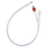 Livingstone 3-Way All Silicone Foley Balloon Catheter 30ml 18FG Red